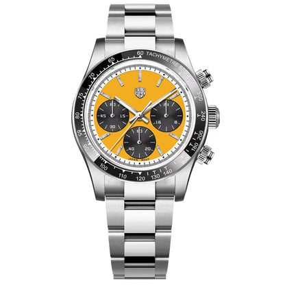 montre pour homme RollsTimi – Chronographe à quartz de luxe, verre saphir avec traitement antireflet, étanche, lumineuse – Idée cadeau pour homme