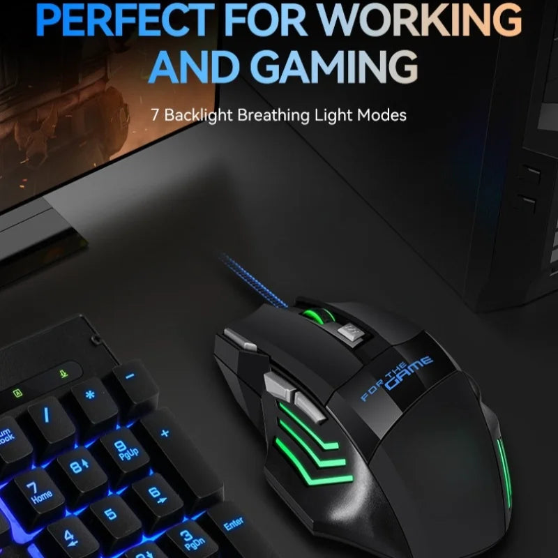 G6 Ενσύρματο Gaming Ποντίκι USB με 7 Κουμπιά, Τροχό Κύλισης, Ρυθμιζόμενη Οπτική Ανάλυση 5500DPI, Εργονομικό Ποντίκι E-sports για Laptop PC Xiaomi