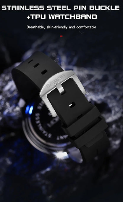 SANDA 7018 Hot Sell Men Quatrz Watch Sport Mens Watches Top Brand Luxury Waterproof Silicone Quartz Clock Men Relogio Masculino