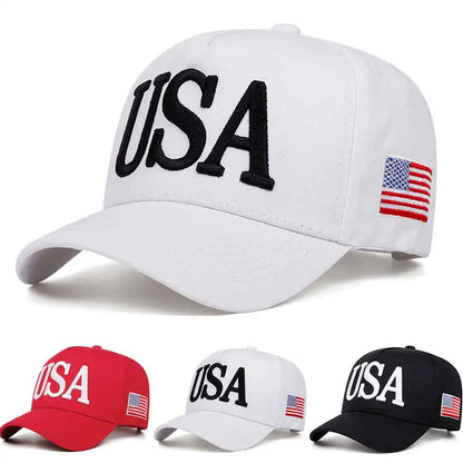 USA embroidered baseball caps, outdoor sports baseball caps