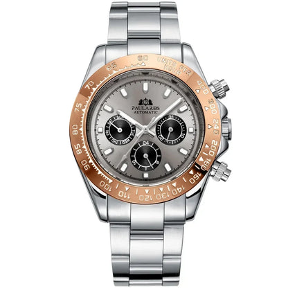 Automatic Mens Watch Mechanical Self Wind Movement Gold Black Stainless Steel Diamonds Stone Sports Luxury Fashion Watches