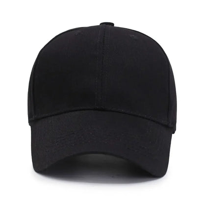Black Baseball Cap for Men & Women - Adjustable Outdoors Sports Hat for Casual Summer Wear