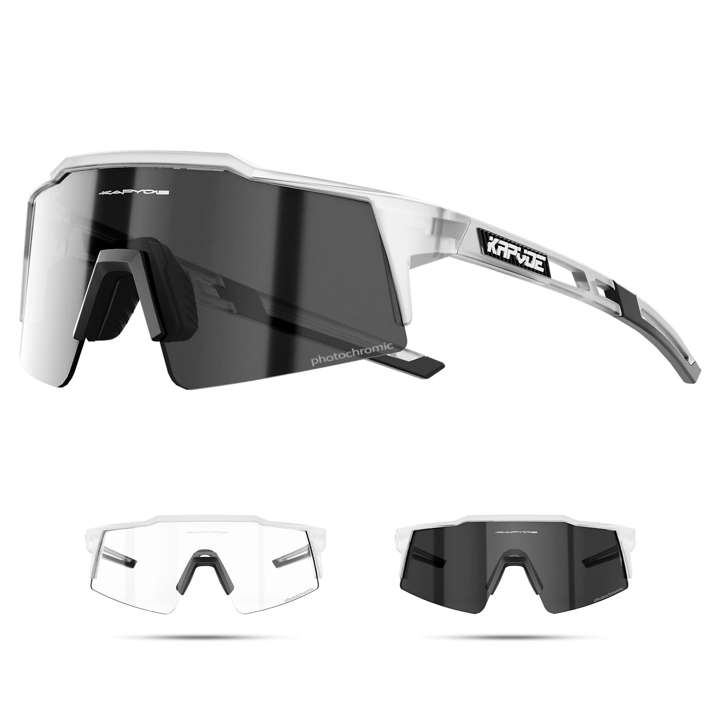 KAPVOE Photochromic Cycling Sunglasses for Men Glasses Fashion Mountain Bicycle Road Speed Cool Goggles Sports MTB Bike Eyewear