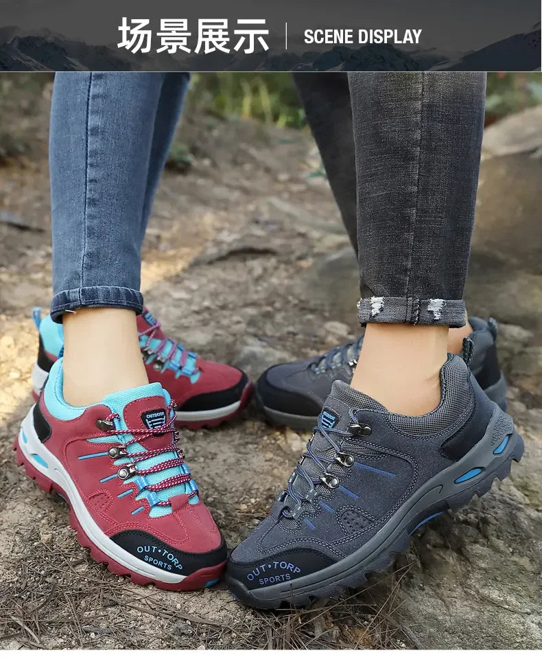 Herre-sportssko i retrostil, korte støvler til efterår og vinter, skridsikre vandresko, velegnet som ankelstøvler til bypendling 2025