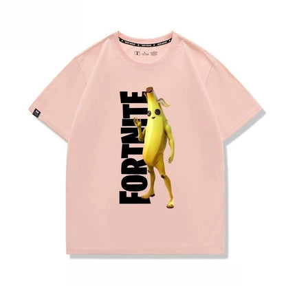 New Fortnite short-sleeved creative high-value cartoon cartoon cool printed men's and women's breathable sweat-absorbent T-shirt