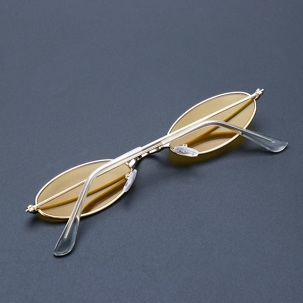 1PC Unisex Retro Small Frame Oval Sunglasses UV400 Fashion Design Sun Glasses Summer Vintage Shades Eyeglasses Accessories
