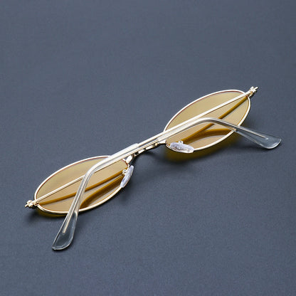 1PC Unisex Retro Small Frame Oval Sunglasses UV400 Fashion Design Sun Glasses Summer Vintage Shades Eyeglasses Accessories