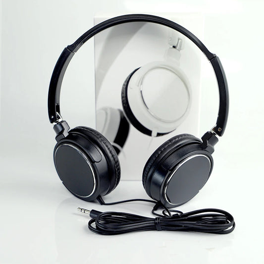 Casque universel sur l'oreille pliable filaire écouteurs HiFi stéréo son Portable casque 3.5mm casque HiFi stéréo son