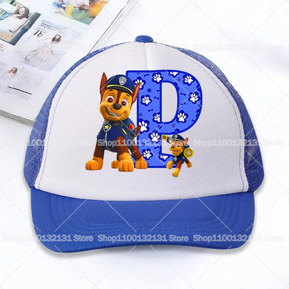 PAW Patrol Mesh Baseball Caps Cartoon Chase Letter Adult Kids Sports Hats Anime Summer Outdoor Sunshade Peaked Cap Boy Girl Gift