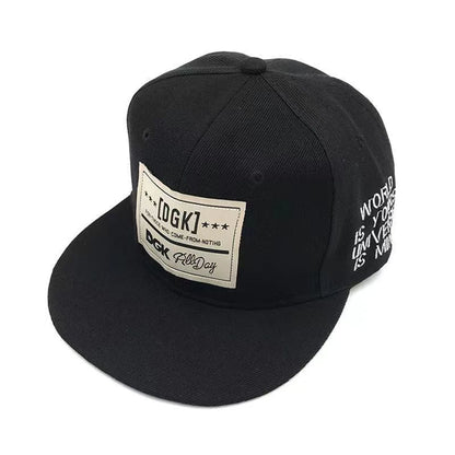 Men's Letter Embroidery All-match Flat Brim Baseball Cap Ladies Summer Hip Hop Hats Outdoor Shade Adjustable Casual Peaked Caps