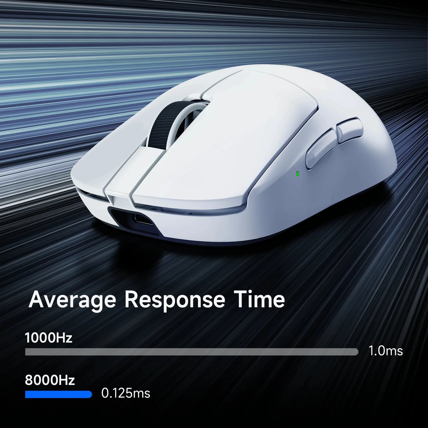 MCHOSE A7 V2 Ελαφρύ ασύρματο gaming ποντίκι με διπλό polling rate 8,000Hz, PAW3950 TI, για gaming, esports και γραφείο