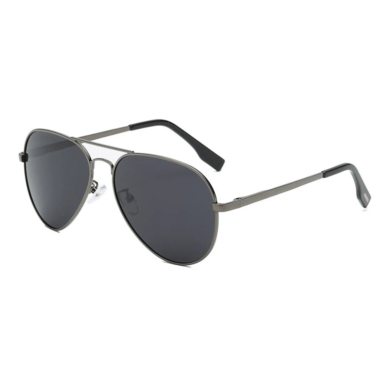 Classic Big Pilot Polarized Sunglasses Men Luxury Metal Black Aviation Sun Glasses Male Fashion Driving Vacation Shades UV400