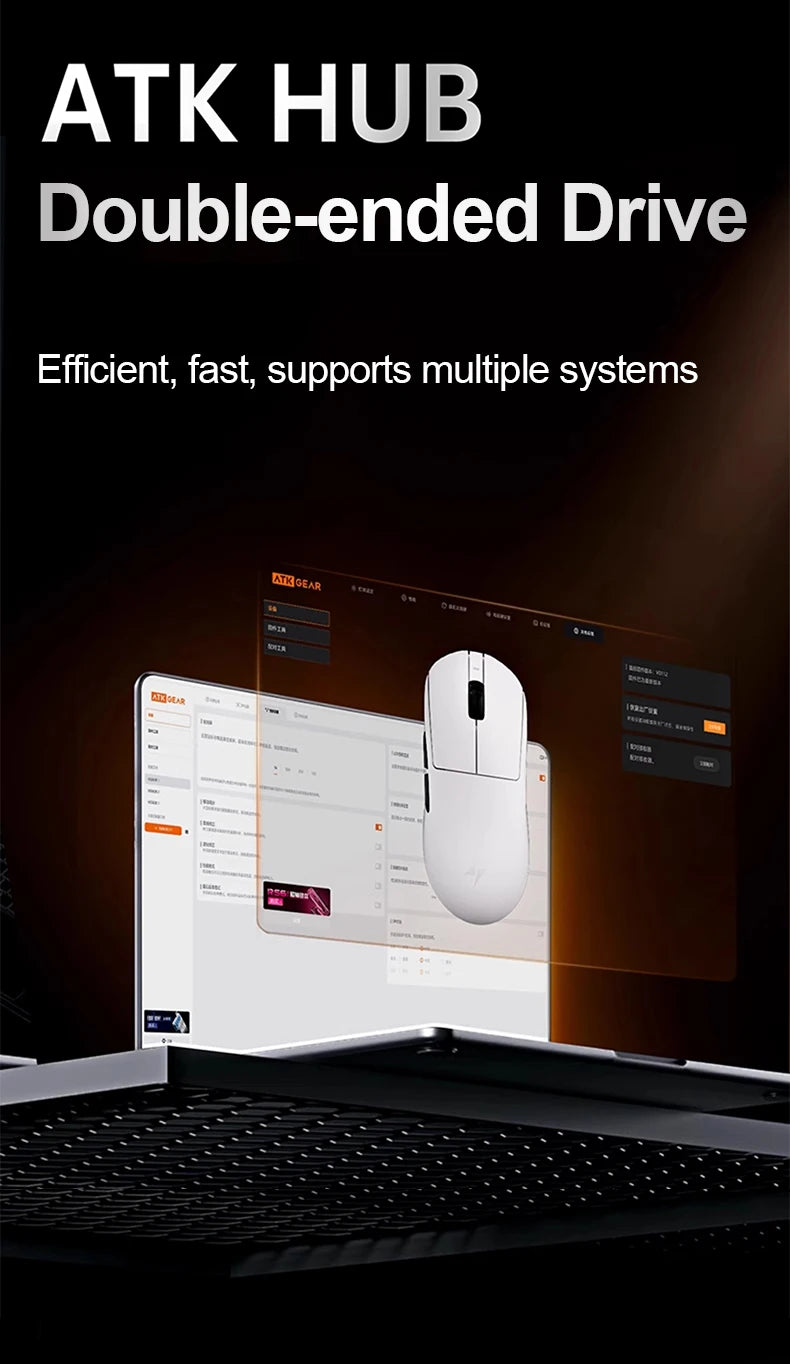 ATK Dragonfly A9 Ultra draadloze gamingmuis PAW3950 ultralicht tri-mode ergonomische e-sports gamermuis voor FPS A9 SE Plus