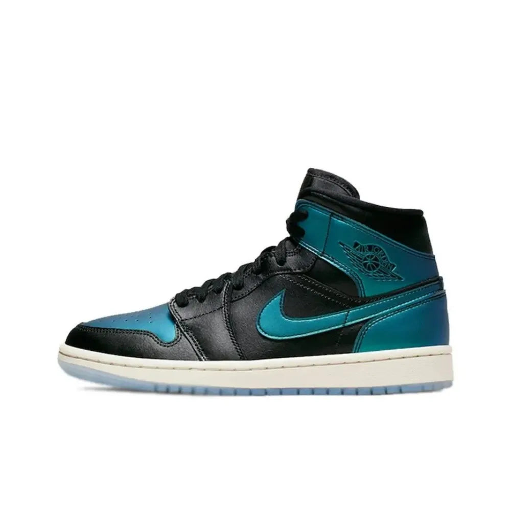 Nike Air Jordan 1 Mid Unisex Basketball Shoes Classic Design, Slip-resistant and Durable, Exceptional Performance BQ6472-009