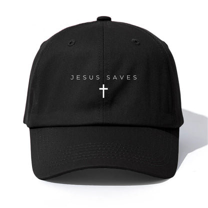 1pc JESUS SAVES Print  Baseball Cap for Adults,Minimalist Retro Style Casual Soft Adjustable Dad Hat,Perfect As Gift