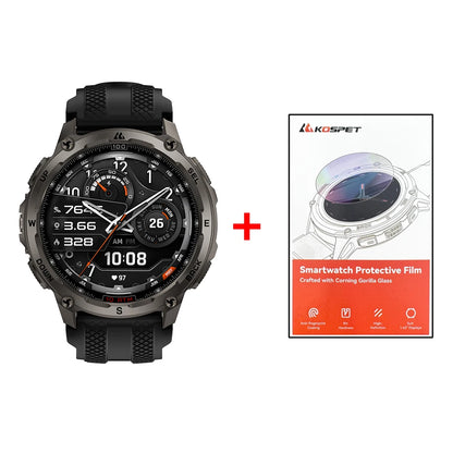 KOSPET Tank T4 Men's Rugged Smart Watch Military Grade Full Stainless Steel GPS 100M Waterproof 45M Freediving Health Monitor