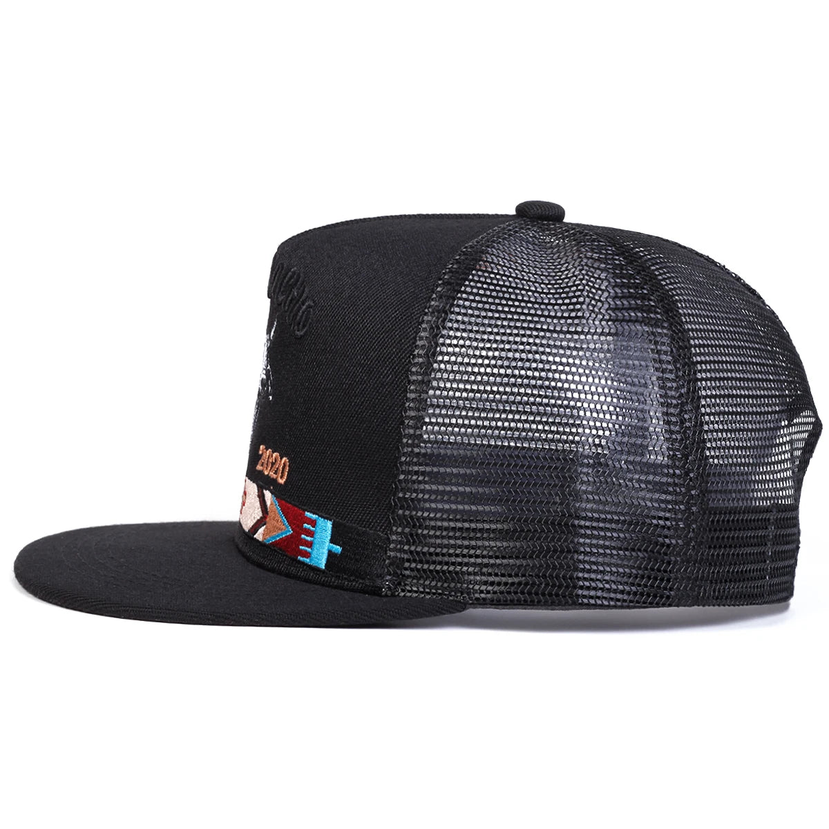 Unisex Bullhead Letter Embroidery Hip-hop Net Hat Spring And Summer Outdoor Adjustable Sports Casual Baseball Caps Sunscreen Hat