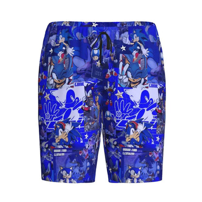 Custom Shadow The Hedgehog Sonic Poster Short Pajama Pants Men Sleepwear Sleep Lounge Bottom Shorts Sleeping Pants
