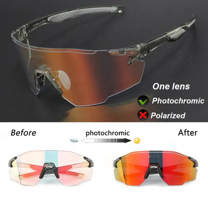 ELICIT New Photochromic Polarized Cycling Glasses Men Women Bike Glasses UV400 Eyewear Sunglasses HikingMTB Road Bicycle Goggles