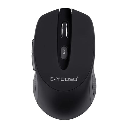 E-YOOSO E-1020 USB 2.4G trådlös gamingmus, tyst ljudlös kontorsmus, 2400 DPI optisk spelmus, ergonomisk för laptop, PC och dator