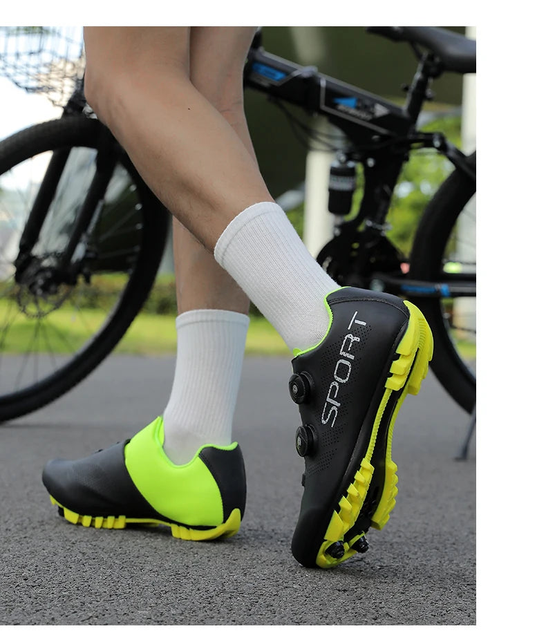Ténis de ciclismo, sapatos de MTB respiráveis, sapatos de ciclismo de montanha para homem e mulher, sapatos para trilhos, sapatos desportivos para ciclismo de estrada, sapatos de ciclismo com pedais SPD