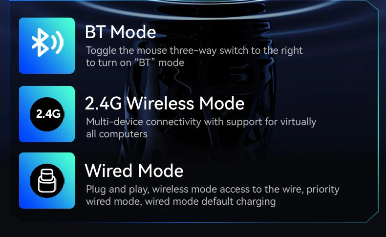 Attack Shark R2 vezeték nélküli gamer egér PAW3950 8K, könnyű magnéziumötvözet gamer egér, Bluetooth tri-mode kapcsolattal játékhoz/irodai használatra