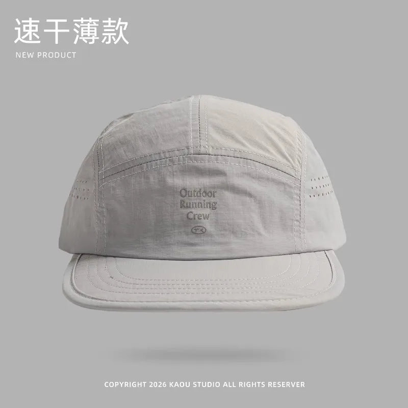 Outdoor Camping Sunscreen Quick-drying Color Matching Baseball Caps Women Summer Light and Breathable Retro 5-panel Men's Hat
