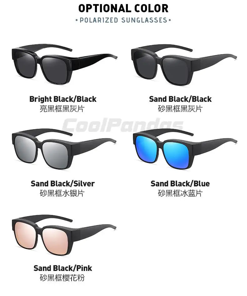 Fit Over myopia glasses cover Sunglasse Polarized Men Women UV400 Goggles Outdoor Travel Driving Anti-Glare Cover Sun Glasses