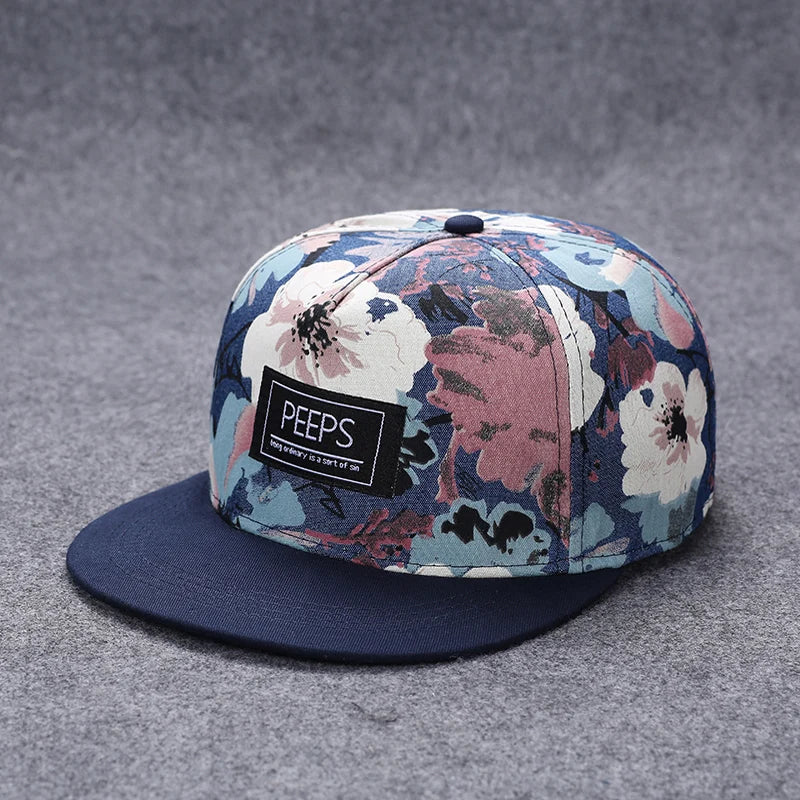 Men's Letter Embroidery All-match Flat Brim Baseball Cap Ladies Summer Hip Hop Hats Outdoor Shade Adjustable Casual Peaked Caps