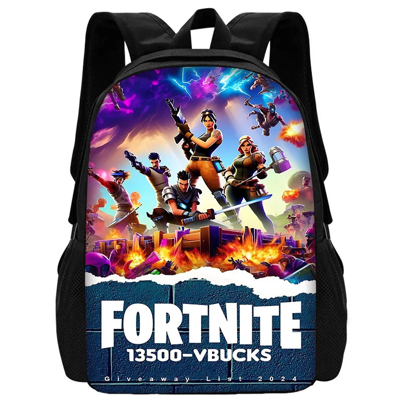Hot Game Child School Backpack with Lunch Bags ,Design-F-FortniteS Pencil Bags ,School Bags for Boys Girls Best Gift