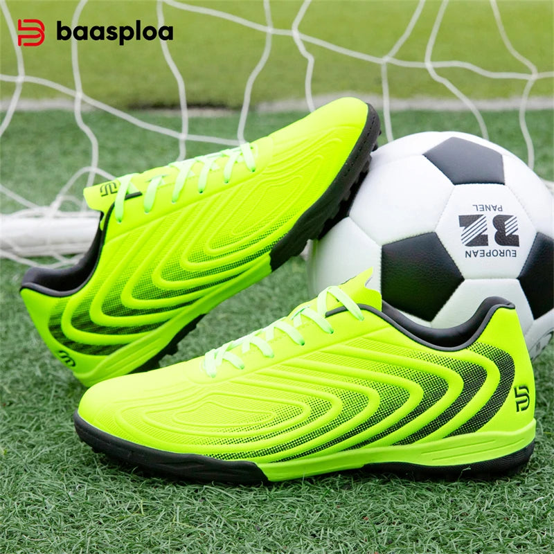 Baasploa Herren-Fußballschuhe – bequeme, leichte Trainingsschuhe für Kunstrasen – professionelle, weiche Herren-Sneaker mit rutschfester Sohle