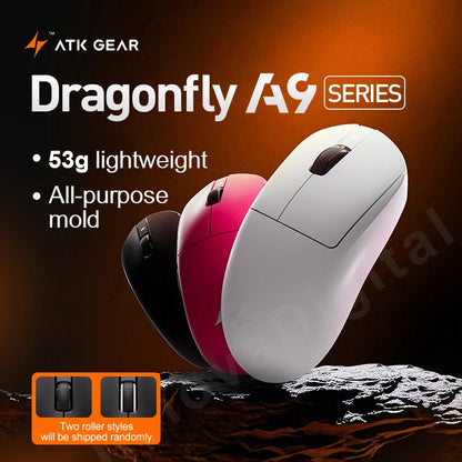 ATK Dragonfly A9 Ultra draadloze gamingmuis PAW3950 ultralicht tri-mode ergonomische e-sports gamermuis voor FPS A9 SE Plus
