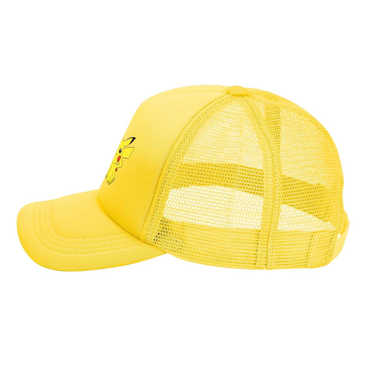 Pikachu Pokemoned  Anime Trucker Hats Unisex  Hats Trucker Hat Racing Cap Adjustable Polyester Mesh Baseball Caps Summer