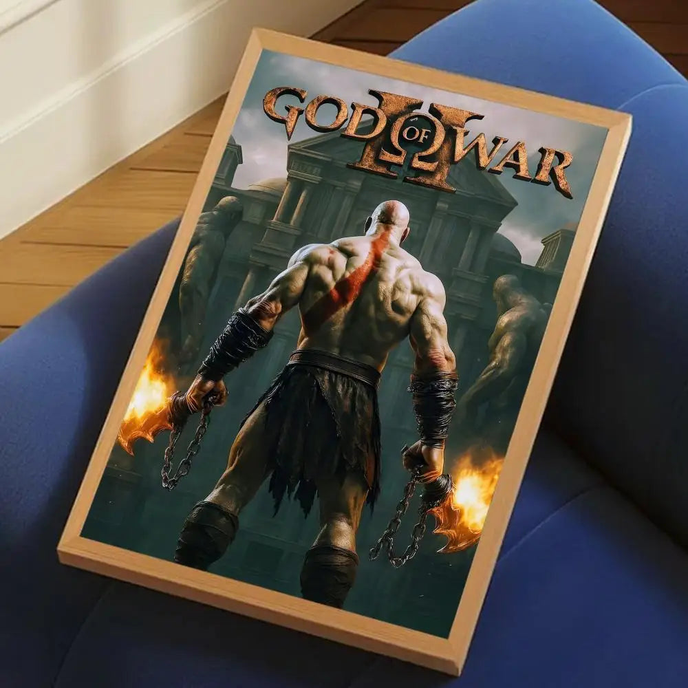 Game G-God of War Painting Calligraphy Canvas Poster Crease-Free Waterproof & Durable Wall Decor for All Spaces