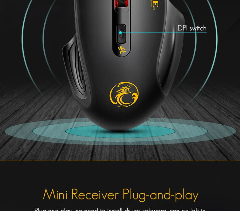 Stille 2.4G USB draadloze muis op batterijen met optische tracking, computermuis met ontvanger, geruisloze muis voor kantoor, laptop, iPad en Mac