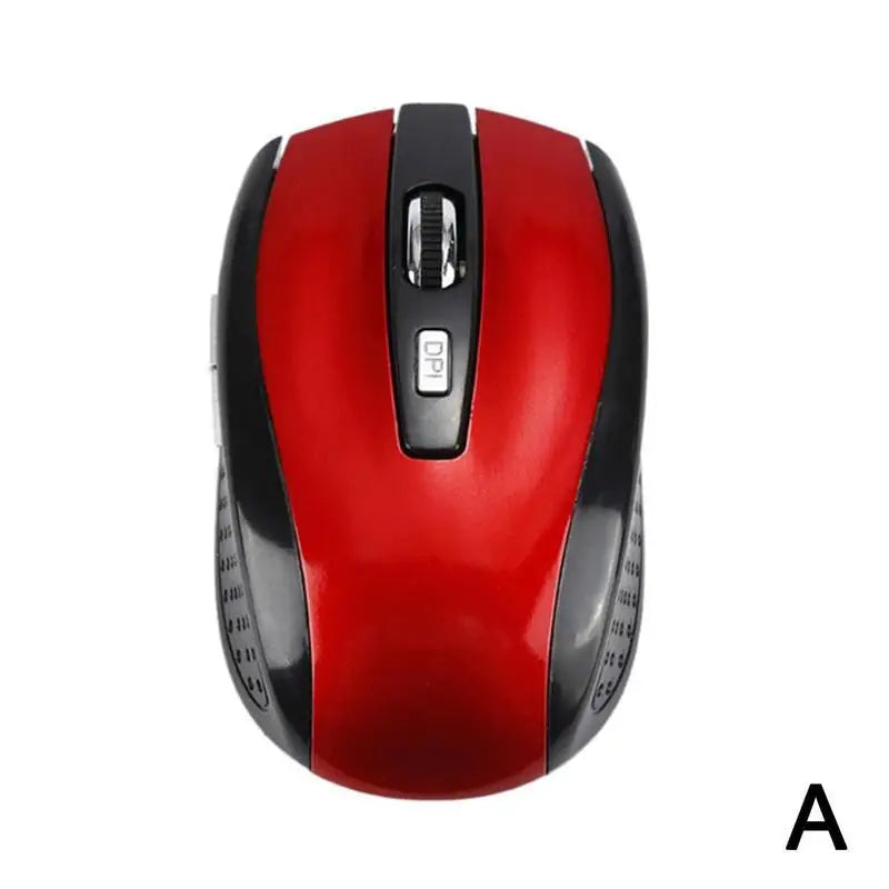 2.4GHz trådlös optisk mus med USB-mottagare för gamers, 6 knappar, för dator, PC och laptop, tillbehör