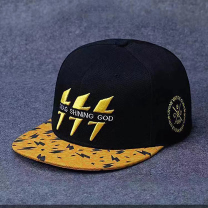 Men's Letter Embroidery All-match Flat Brim Baseball Cap Ladies Summer Hip Hop Hats Outdoor Shade Adjustable Casual Peaked Caps