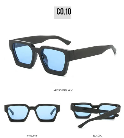 JNPCXI Fashion Square Women Luxury Sunglasses Retro Gradient Blue Designer Men Trending Sun Glasses Shades UV400