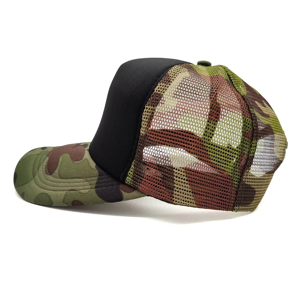 Fiske-skelett-trucker-keps, sommar, herr, cool fiskarkeps, basebollkeps, unisex, utomhus, nätkepsar, MZ-238