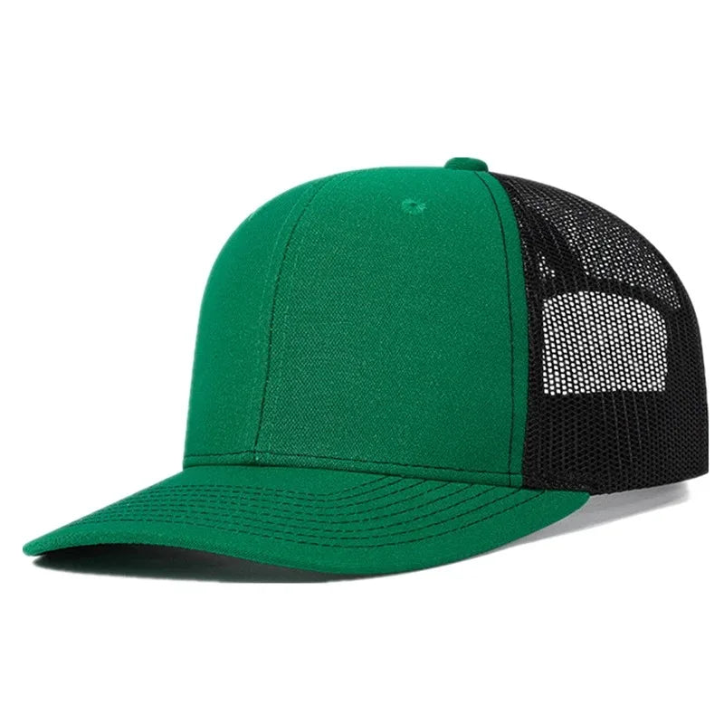 Unisex-keps med lätt böjd skärm, i trucker-stil, för män och kvinnor – avslappnad utomhuskepp med god andningsförmåga för sommaren