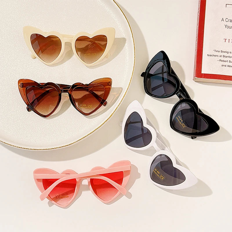 New Kids Cartoon Heart Sunflower Fruit Rabbit Ears Sunglasses Girls Boy Children Outdoor Round Polarized UV400 Sun Glasses