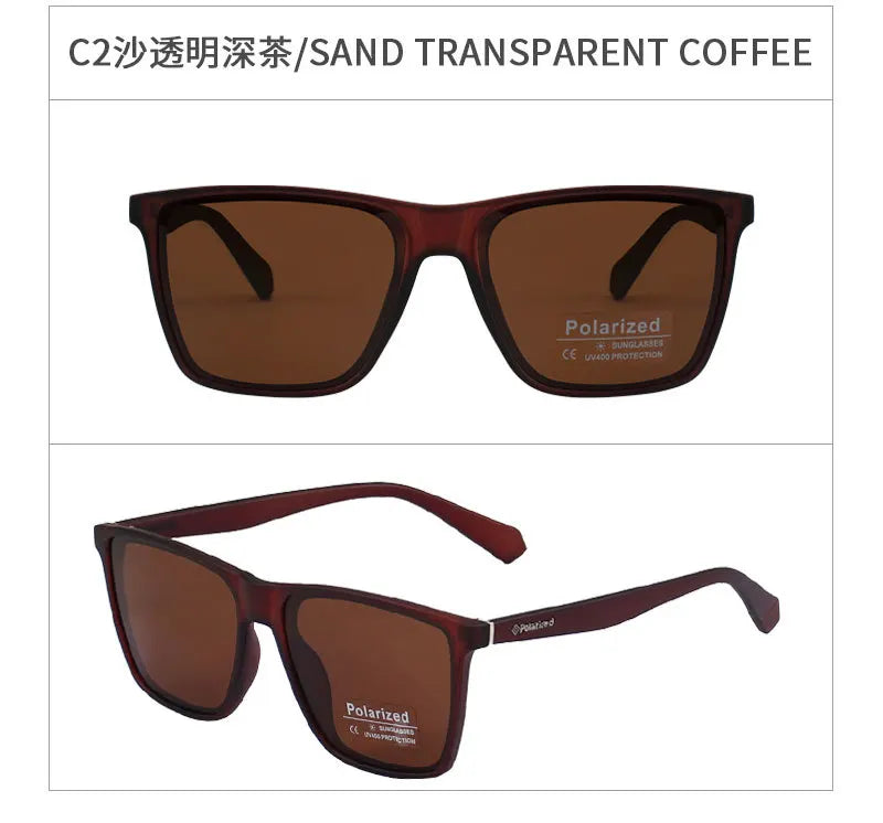 New Style Polarized Sunglasses Men Fashion Unisex Sports Business Black Sun Glasses Sun Protection UV400 Driving Sunshade Women