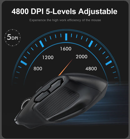 E-YOOSO X-31 Pro USB herní velká myš s podporou Bluetooth 2.4G, bezdrátová, PAW3212, 4800 DPI, pro hráče, počítač, notebook a PC