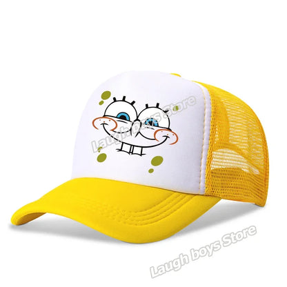 SpongeBobs SquarePants Casual Polyester Sun Hat Truck Driver Baseball Cap Universal Kid Peripheral Adult Anime Adjustable Sunhat