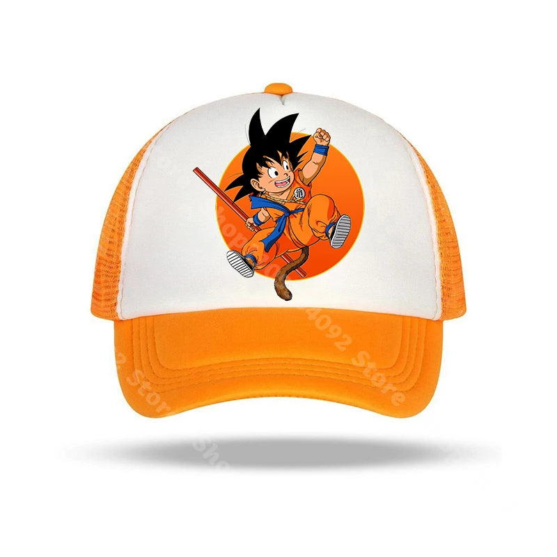 Dragon Ball-baseballkepsar med anime-karaktärer, solhattar för barn och vuxna, andningsbara sommarhattar i ledig stil, justerbara kepsar med skärm, presenter