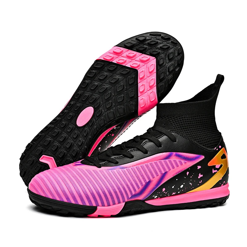 Chaussures de football pour hommes, crampons longs FG / crampons courts TF, antidérapantes, pour terrain naturel et synthétique, entraînement