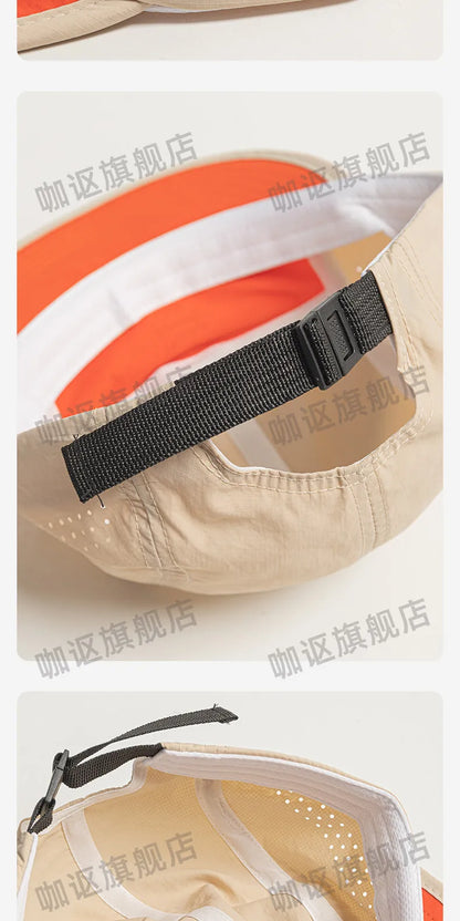 Outdoor Camping Sunscreen Quick-drying Color Matching Baseball Caps Women Summer Light and Breathable Retro 5-panel Men's Hat