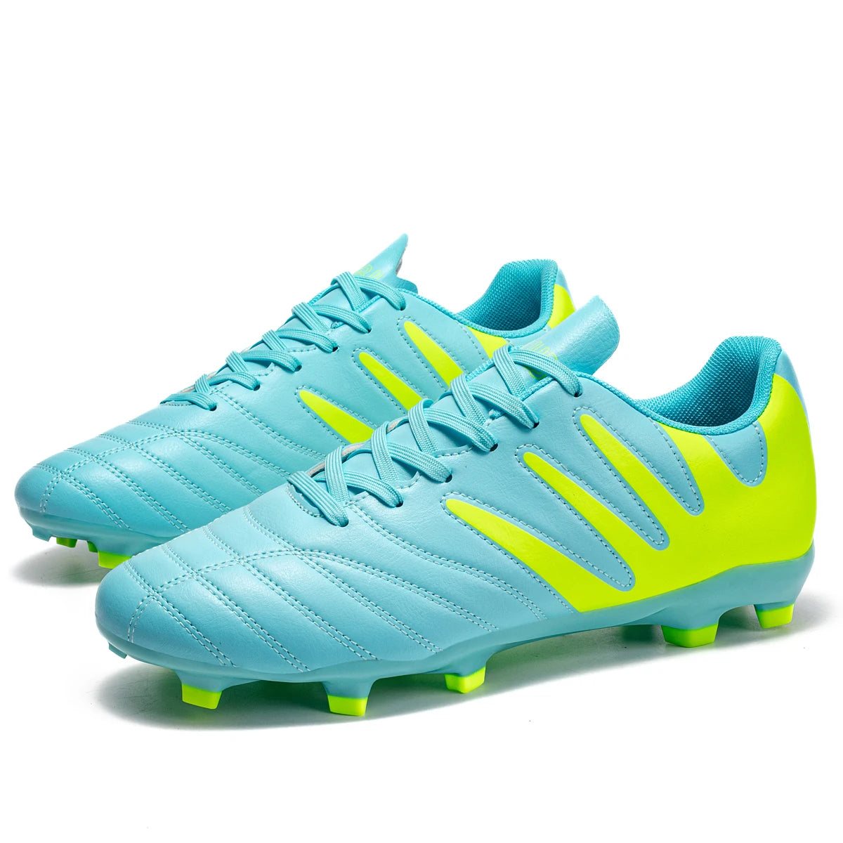Chaussures de football AG FG pour hommes, tige en PU souple, structure de crampons renforcée, pour adultes, pour les matchs et entraînements de football en plein air sur pelouse.