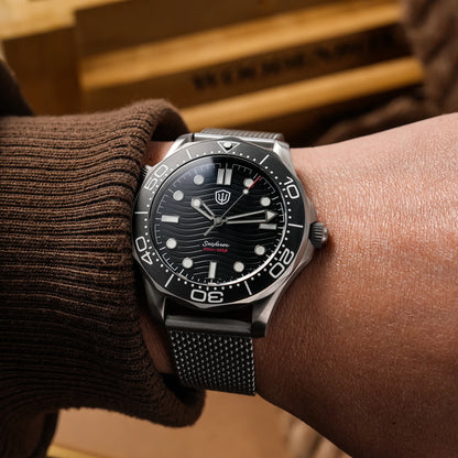 Watchdives WD007Q Diver Watch VH31 Sweep Second Quartz Movement Luminous Domed Sapphire Crystal Watches 42mm Titanium Watches