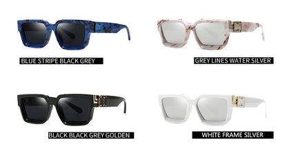 Cycling Brand Rectangle Sunglasses Men Women Luxury Shades Retro Square Sun Glasses Eyewear Trend Punk Eyeglasses For Male